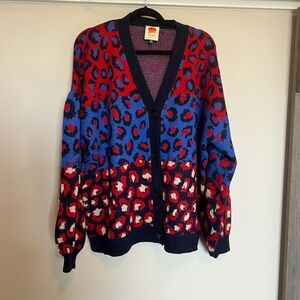 Farm Rio Mixed leopards knit cardigan